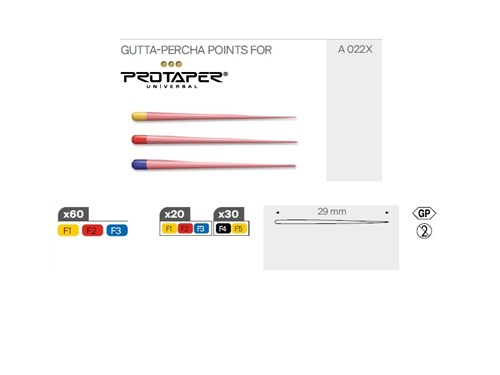 GUTTA PERCHA MAILLEFER 22X PROTAPER F123 ASS
