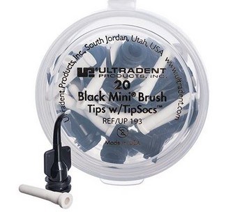 ULTRADENT BLACK MINI-BRUSH TIPS+COV 0193