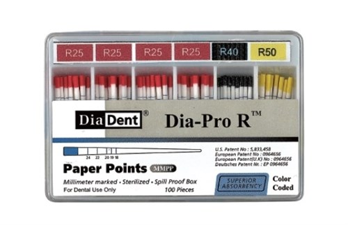 PAPER P DIADENT DIAPRO ASS R25/R40/R50 100ST