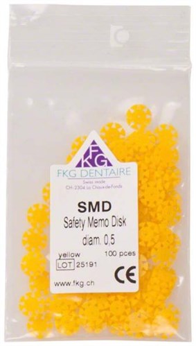 ENDO FKG SILICONE SAFETY MEMO DISC GEEL 100ST