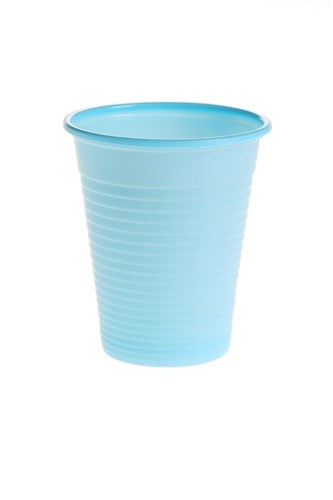 BEKER PLASTIC LICHT BLAUW 180ML 3000ST