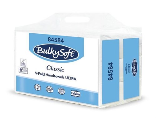 BULKYSOFT HANDDOEK V-VOUW 2L 24X21CM 12X250ST 84584