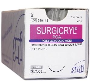 SMI SURGICRYL RAPID 2/0 NAALD 1/2 ROND HR22MM