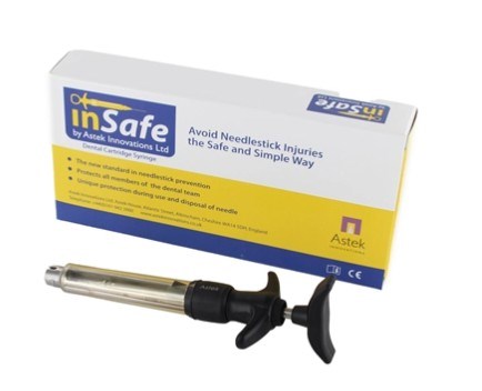 INSAFE SYSTEM SYRINGE 1,8ML AUTO ASPIRATIE CARPULE SPUIT.