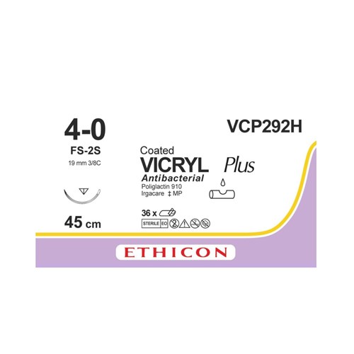 VICRYL VCP292H 4-0 RAPIDE FS-2S SNIJDEND 45CM 36ST