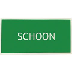 VERMELDING: SCHOON GROEN 6,5CMX13CM