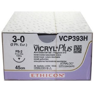 VICRYL PLUS 3-0 VCP398H FS2 70CM 36ST